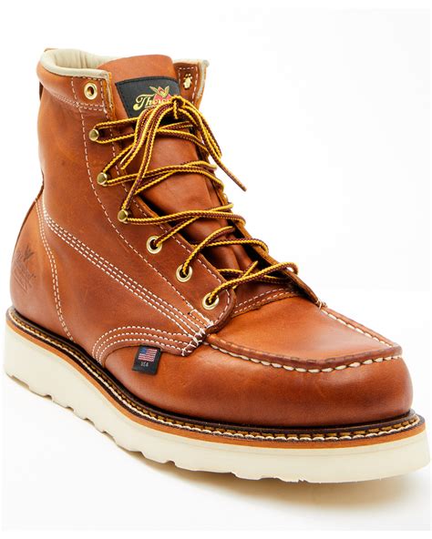 Thorogood Men's 6" Moc Toe Lace-Up Work Boots | Boot Barn
