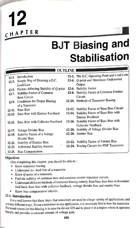 BJT Biasing and Stabilisation: Chapter 12 Overview and Key Concepts ...