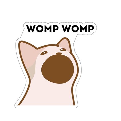 Womp Womp Funny Cat Meme Sticker - Etsy