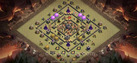 Best Max Levels War Base TH9 with Link, Anti Everything, Anti Air ...
