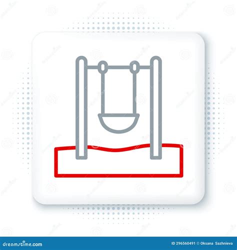 Line Swing For Kids Summer Games On Playground Icon Isolated On White ...