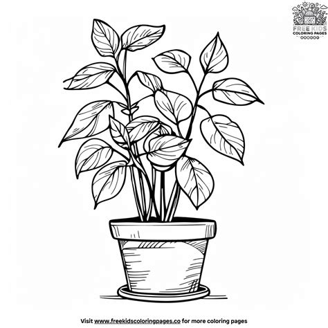 Planting Pot Coloring Page