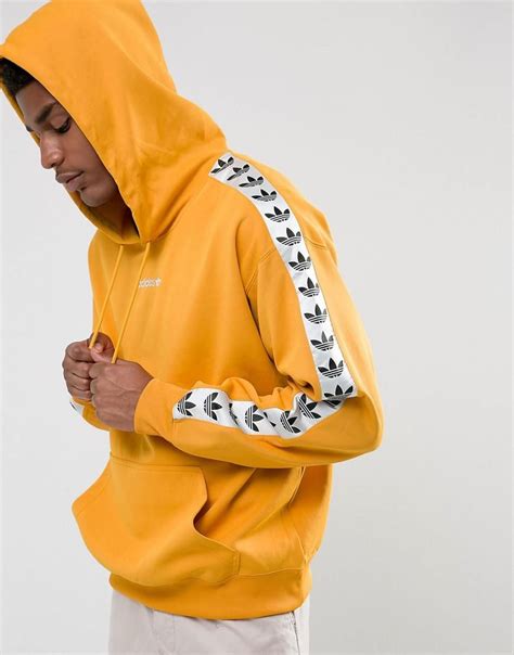 adidas logo tape hoodie