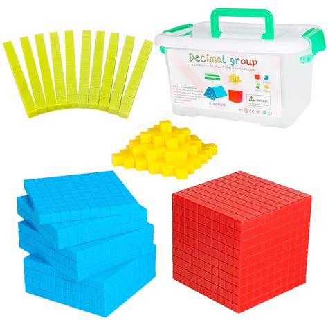 Buy NEOROD 121 PCS Base Ten Blocks for Math Manipulatives Plastic ...