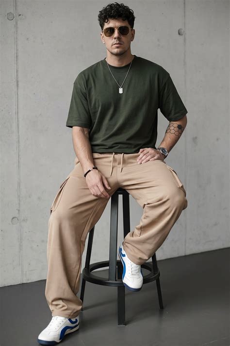 Beige Relaxed Fit Nylon Exclusive Utility Cargo Jogger – Veirdo