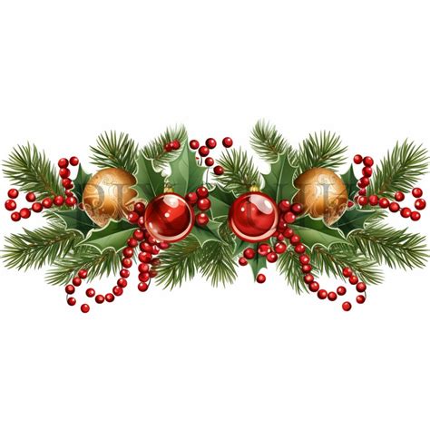 Holiday Garland Clipart | 10 High Quality Jpg's | Digital Download ...