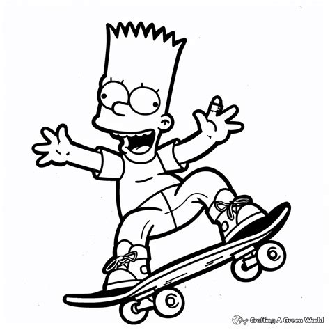 Hood Bart Simpson Coloring Pages - Free & Printable!