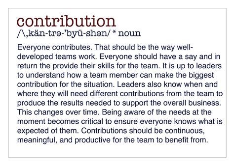 Leadership Word of the Week: Contribution — Effective Retail Leader