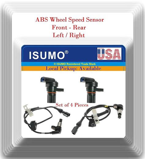 Buy 4 Pieces ABS Wheel Speed Sensor Front -Rear Left/Right Fits OEM# ...