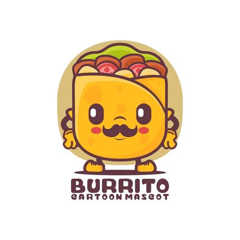 Rouleaux de printemps dessin animé mascotte cuisine mexicaine ...