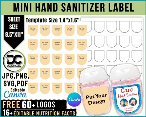 Hand Sanitizer Label Template - Sarseh.com