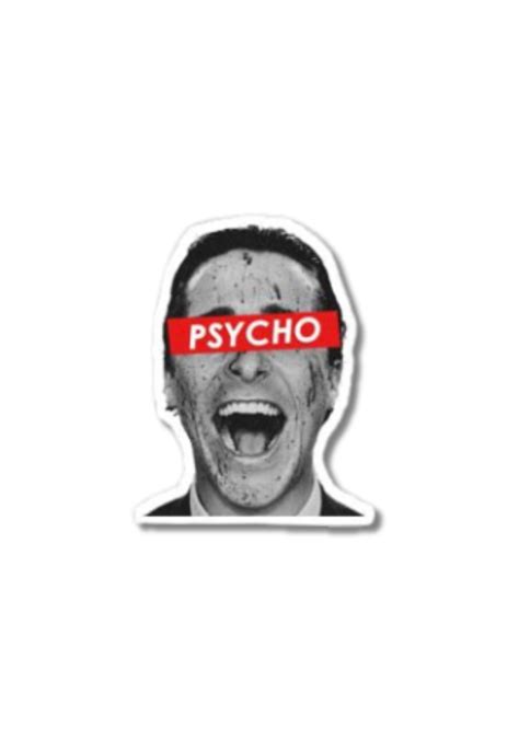 Patrick Bateman Laughing Psychopath Sticker – Posterwa