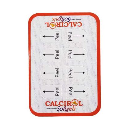 Calcirol 60000 IU Vitamin D3 Softgels, 8 Capsules : ClickOnCare.com