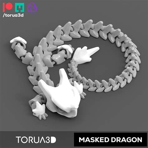 Articulated Masked Dragon STL File – 3D Printing Model - Etsy