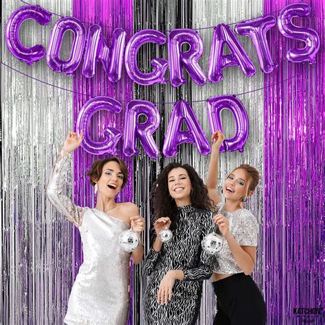 Buy Large, Congrats Grad Balloon Banner - 16 Inch, Graduation Balloon ...