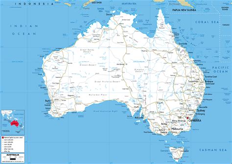 Free Detailed Map Of Australia