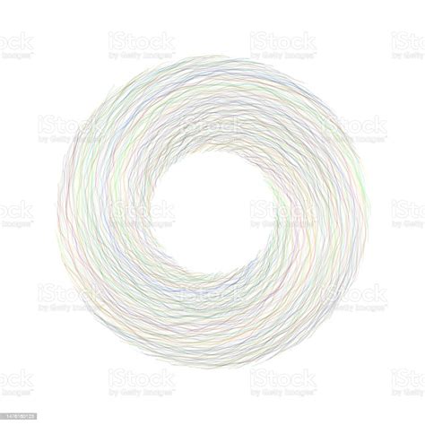 Multicolored Thread In Vortex In Donut Shape Stock Illustration ...