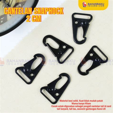 Jual snaphook cantelan gantungan kunci pengait kait kew kew hitam uk. 2 ...