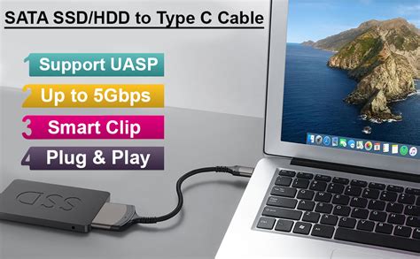 Storite Type-C to SATA Adapter - External Hard Drive Connector for 2.5 ...