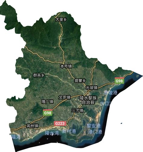 陵水黎族自治县高清卫星地图