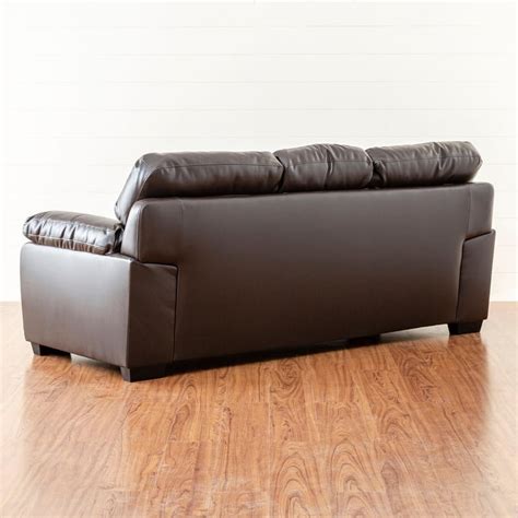 Buy Bendigo Half Leather 3-Seater Sofa - Brown from Home Centre at just ...