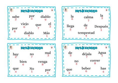 LECTURA RÁPIDA REFRANES - Aula en Juego