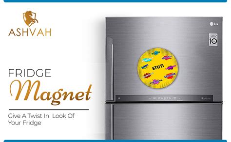 Buy ASHVAH Shashwat Name Customizable Stylish Fridge Sticker Magnet ...