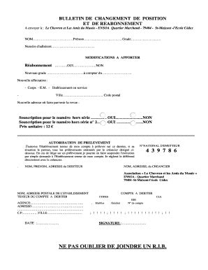 Fillable Online museedusousofficier AUTORISATION DE PRELEVEMENT ...