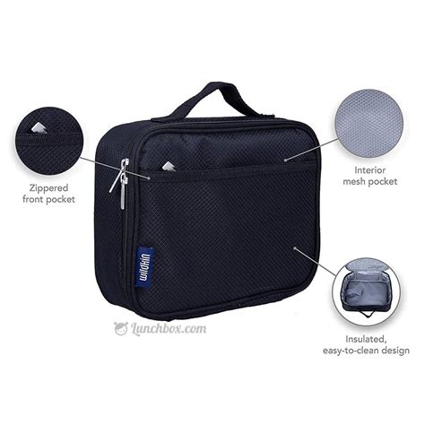 Diamond Weave Insulated Lunch Box - Black | Lunchbox.com