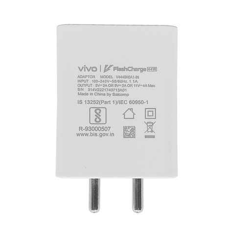 Buy Vivo V23 Pro FlashCharge 44W Fast Mobile Charger(Only Adapter ...