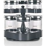Buy Borosil Classic Jar Set of 7 (with Rotating Tray) Online at Low ...