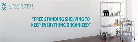 NOW & ZEN Easy-Build Height Adjustable Wire Shelving Units - Heavy Duty ...