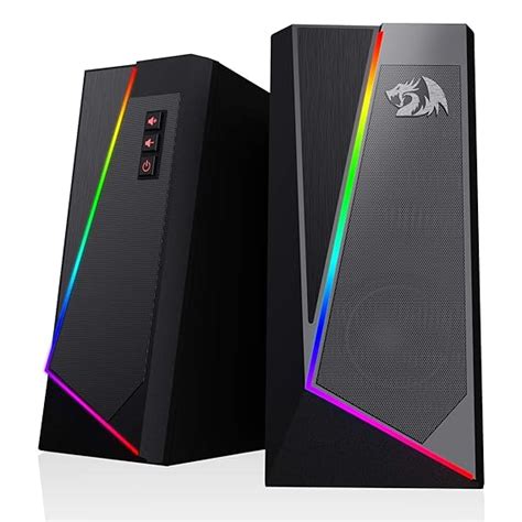Redragon GS520 Anvil RGB Desktop Speakers, 2.0 Channel PC Computer ...