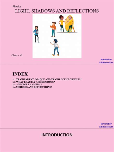 Class 6 Science Light Shadow and Reflection Free Tutorial 的图像结果