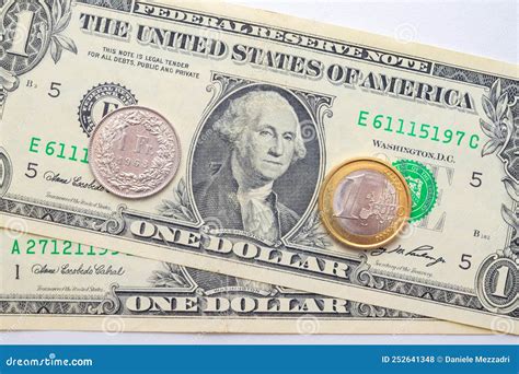 Coins of Euro, Dollar, and Swiss Franc. Stock Photo - Image of banks ...