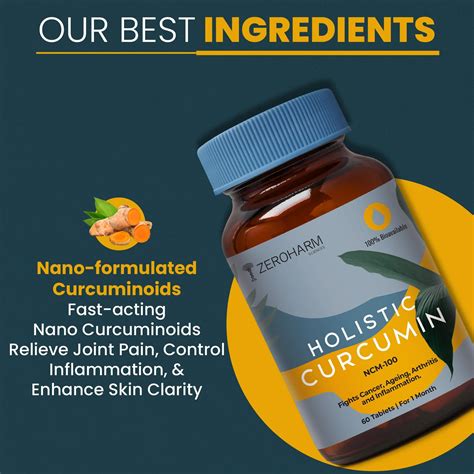 Curcumin Tablets With 95% Curcuminoids & Piperine - Zeroharm