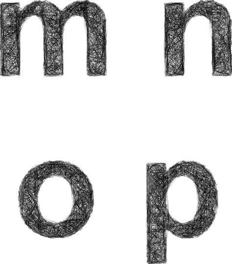Lowercase Letters M N O P In Sketch Font Set Vector, Hand, Sketched, P Icon PNG and Vector with ...