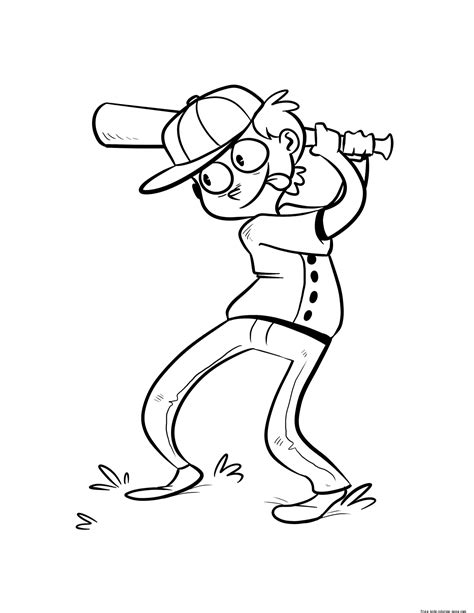 Baseball Player Coloring Pages Printable 的图像结果