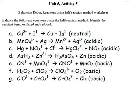 Solving Redox Equation Using Half-Life Method 的图像结果