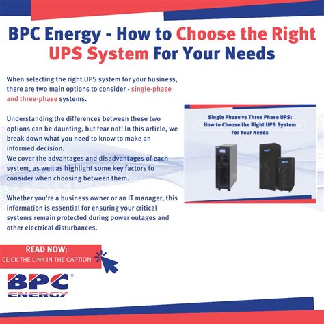 Choosing the right UPS system for your business | BPC Energy Ltd posted on the topic | LinkedIn