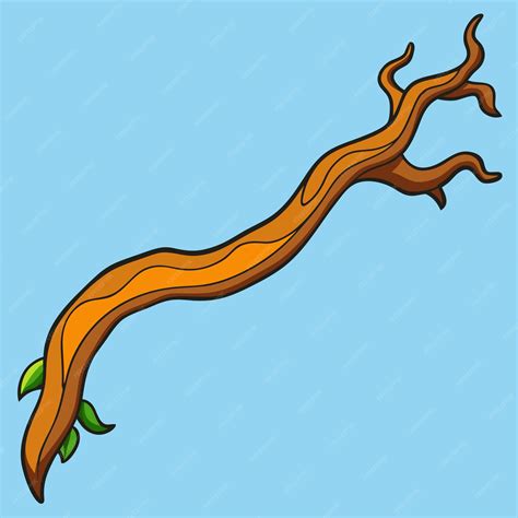 Long twisted limb from a tree | Premium Vector