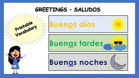 Printable Spanish Presentations