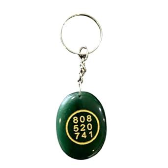 Serein Green Jade Zibu Keychain Crystal Healing Wealth Money Switch ...