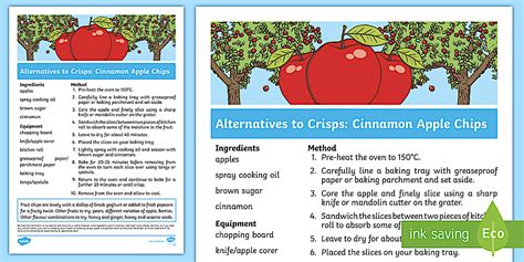 Cinnamon Apple Chips Recipe (teacher made) - Twinkl