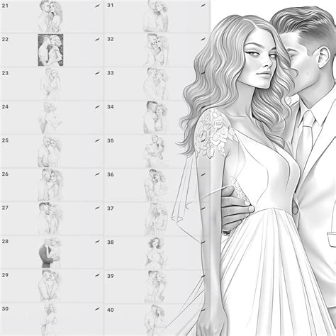 ArtStation - 45 Wedding Couple Procreate Stamp Brushes | Wedding Couple ...