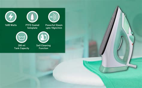 Buy Usha 3816 1600W Steam Iron with Shock Proof Body | Teflon Coated ...