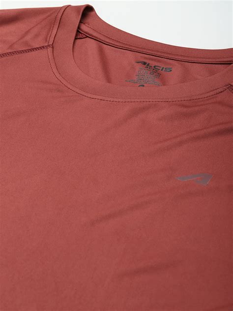 Alcis Men Rust Slim Fit T-shirt AAMTEEDM00019702-S