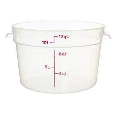 Cambro Camware Bundle 6 &12 Quart Translucent Round Food Storage ...