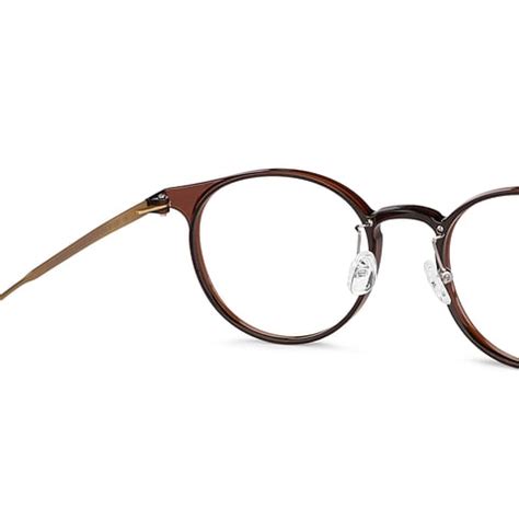 Buy Brown Matte Gold Full Rim Round John Jacobs SG Flex JJ E13435AF-C2 ...