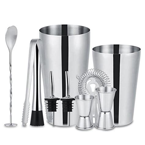 Buy Okayji Stainless Steel Barware Cocktail Shaker Set Drinks Strainer ...